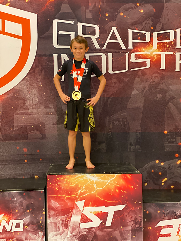 Dojo 1 youth student wins gold at Grappling Industries